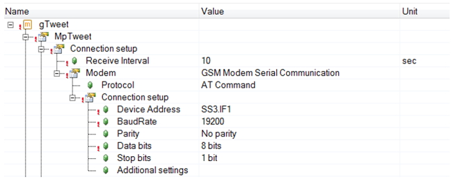 serialcommparameters